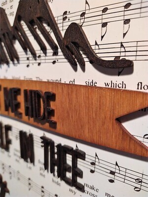 Rock of Ages Hymn 10"x14" 3D Wall Art