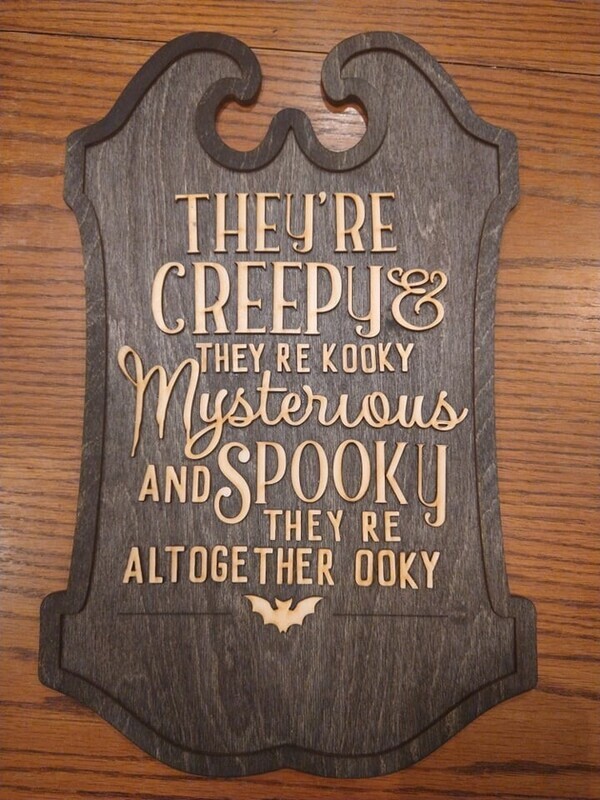 They're Spooky and They're Kooky 3D Wall Art ~Personalize~