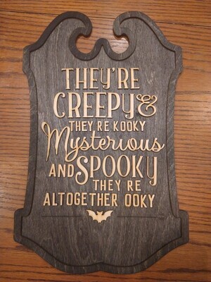 They're Spooky and They're Kooky 3D Wall Art ~Personalize~