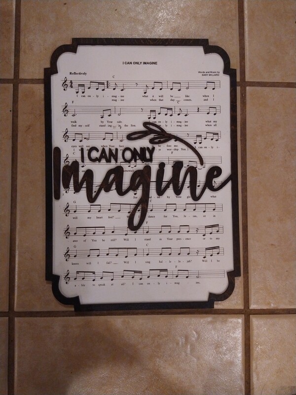I Can Only Imagine Hymn 10&quot;x14&quot; 3D Wall Art