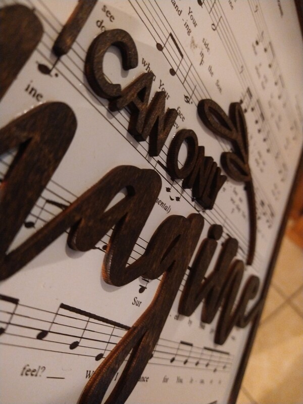 I Can Only Imagine Hymn 10"x14" 3D Wall Art