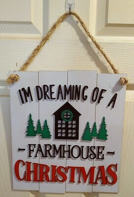 Farmhouse Christmas 3D Wall Art ~Personalize~