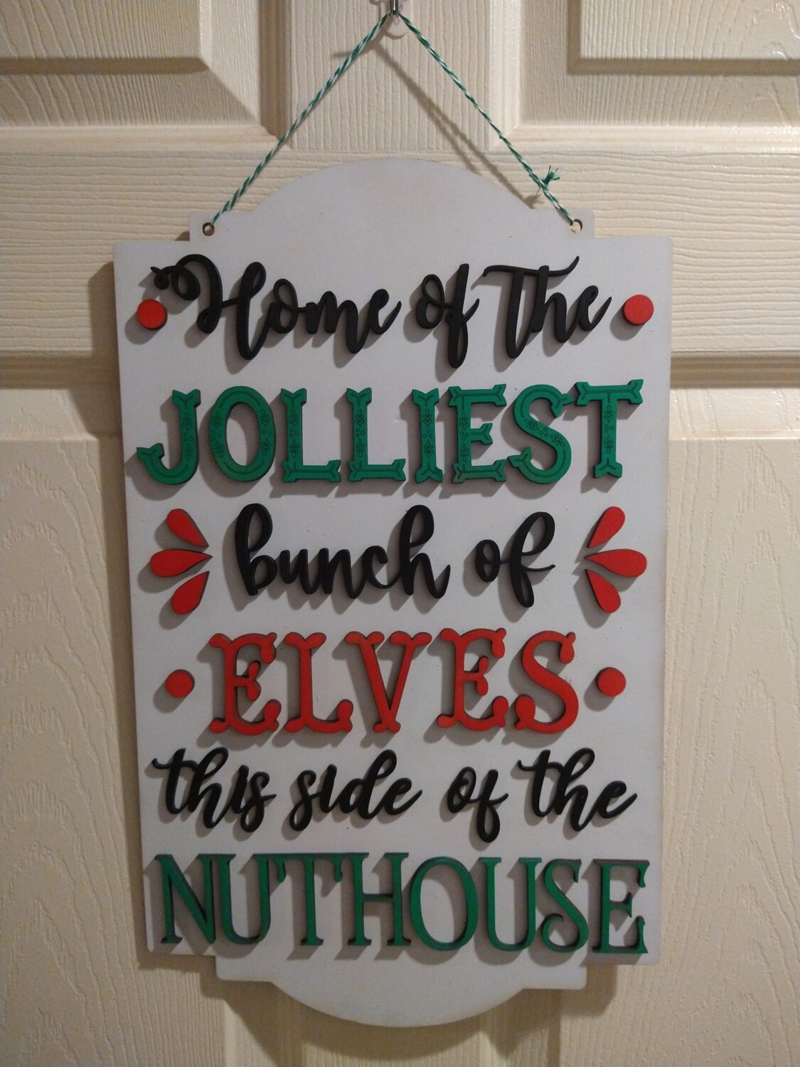 Nuthouse Christmas Door Hanger