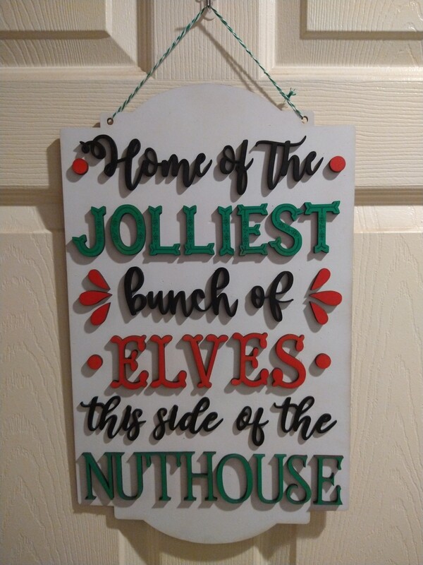 Nuthouse Christmas Door Hanger