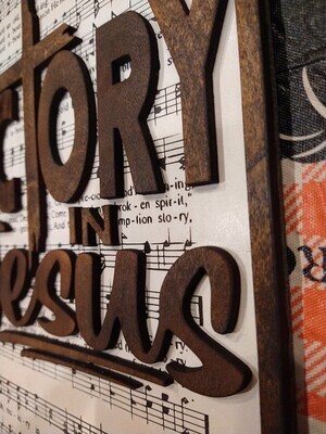 Victory in Jesus Hymn 10"x14" 3D Wall Art
