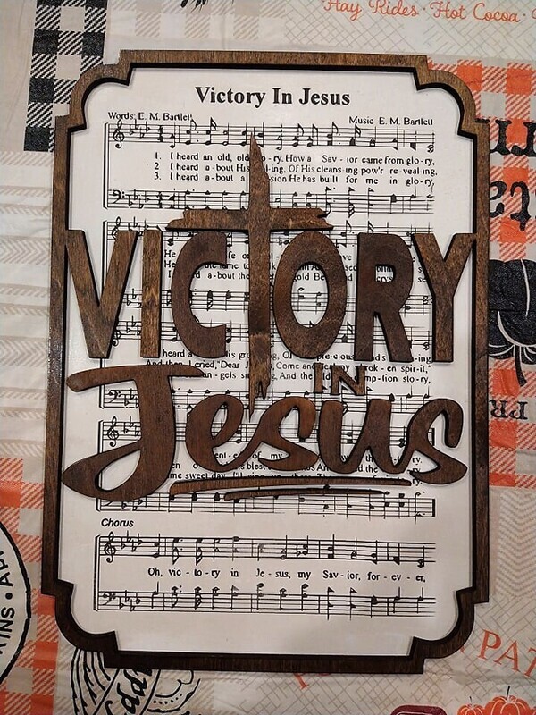Victory in Jesus Hymn 10&quot;x14&quot; 3D Wall Art