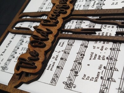 Old Rugged Cross Hymn 10"x14" 3D Wall Art