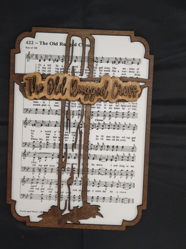 Old Rugged Cross Hymn 10&quot;x14&quot; 3D Wall Art
