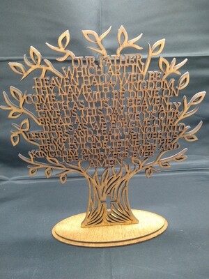 Lord&#39;s Prayer Olive Tree 3D Art