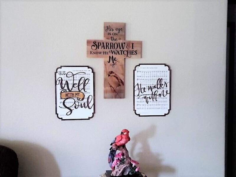 He Keeps Me Singing (Sweetest Name I know) Hymn 10"x14" 3D Wall Art