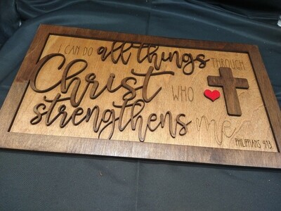 I Can Do All Things Through Christ Who Strengthens Me 3D Wall Art