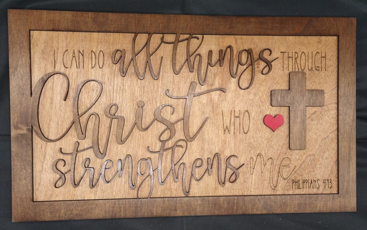 I Can Do All Things Through Christ Who Strengthens Me 3D Wall Art