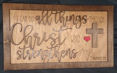 I Can Do All Things Through Christ Who Strengthens Me 3D Wall Art