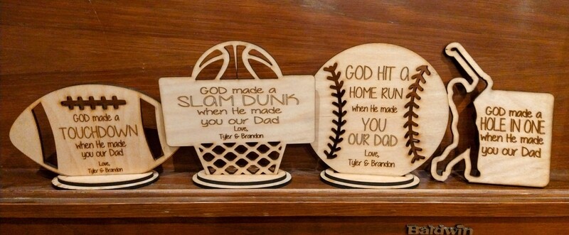 Dad&#39;s/Coach&#39;s gift from child, football, baseball, softball, golf, basketball. Personalizable