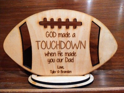 Dad's/Coach's gift from child, football, baseball, softball, golf, basketball. Personalizable