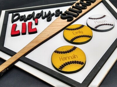 Daddy's Lil' Slugger Father's Day ~Personalized~