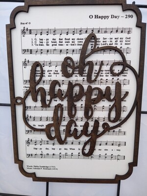 O Happy Day Hymn 10&quot;x14&quot; 3D Wall Art