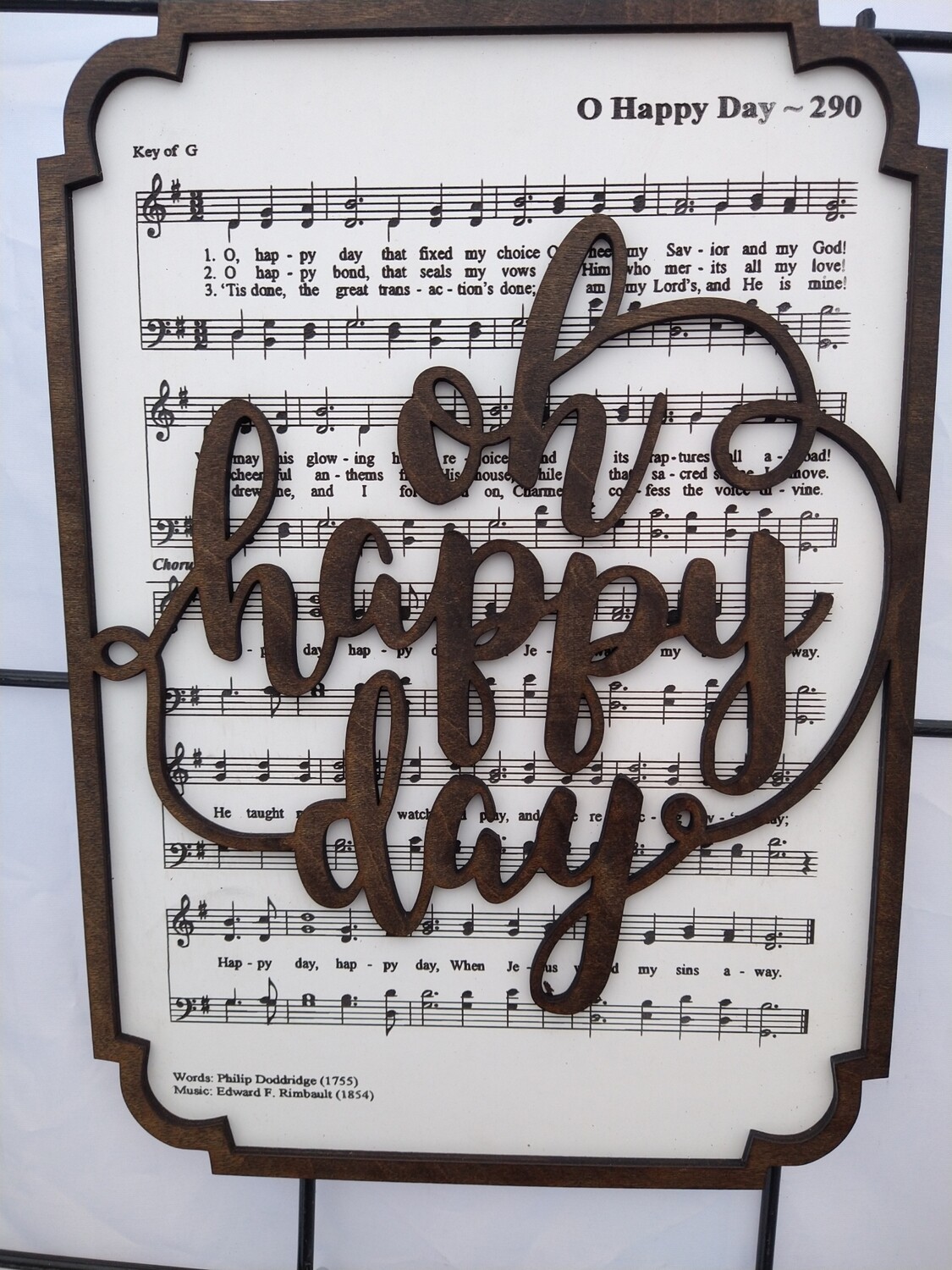 O Happy Day Hymn 10&quot;x14&quot; 3D Wall Art
