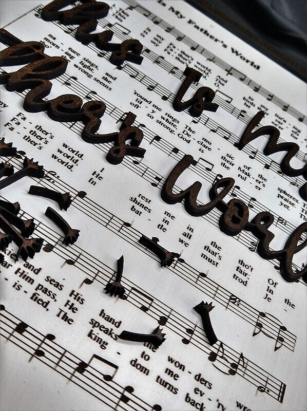 This Is My Father's World Hymn 10"x14" 3D Wall Art