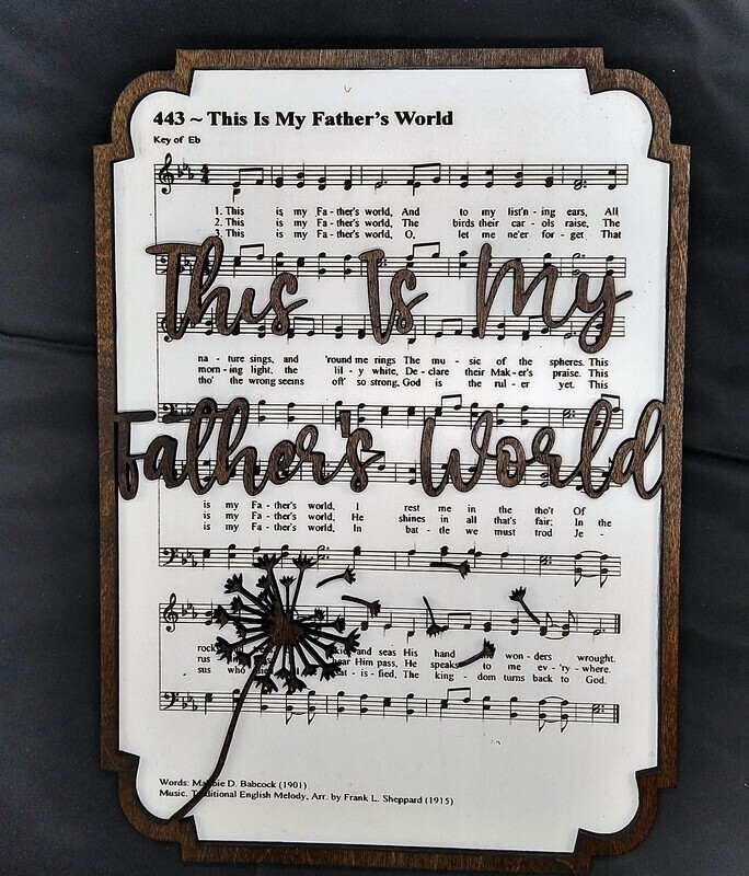 This Is My Father&#39;s World Hymn 10&quot;x14&quot; 3D Wall Art