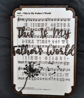 This Is My Father&#39;s World Hymn 10&quot;x14&quot; 3D Wall Art