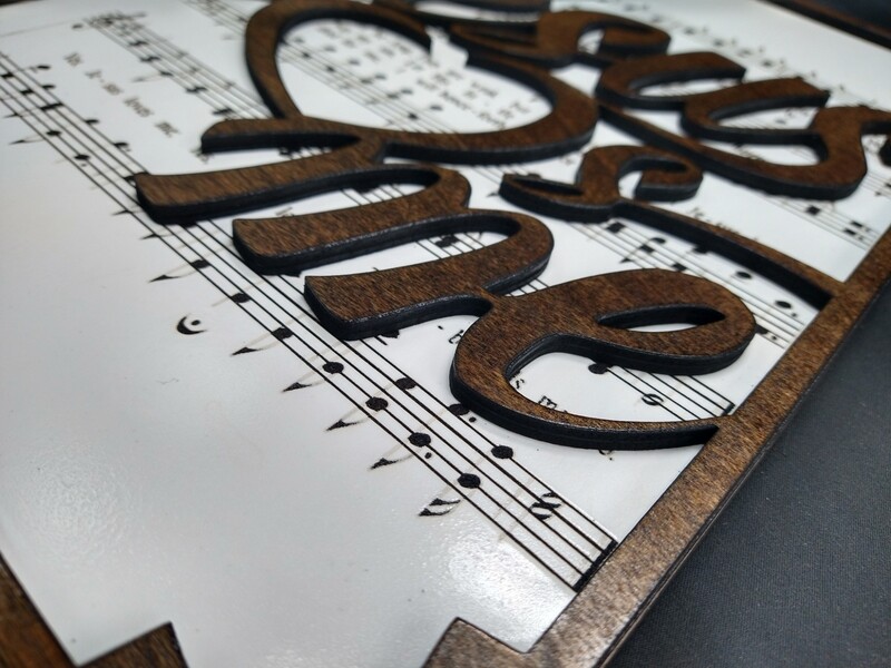 Jesus Loves Me Hymn 10"x14" 3D Wall Art