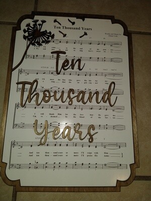 Ten Thousand Years Hymn 10&quot;x14&quot; 3D Wall Art