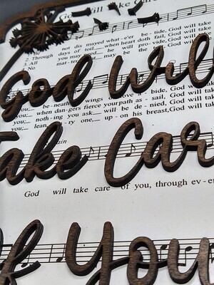 God Will Take Care Of You Hymn 10&quot;x14&quot; 3D Wall Art