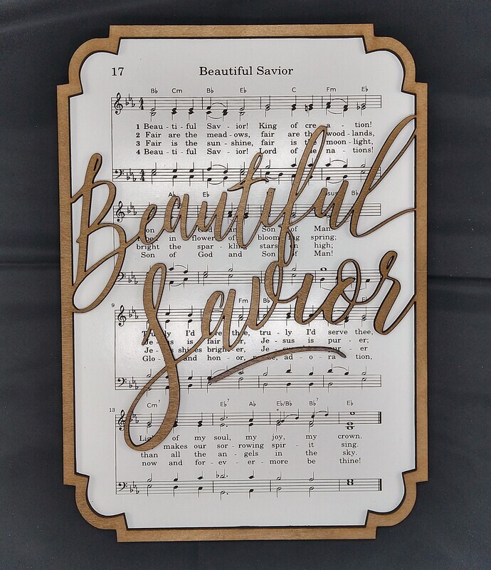 Beautiful Savior 10&quot;x14&quot;  Hymn 3D Wall