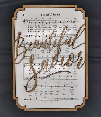 Beautiful Savior 10&quot;x14&quot;  Hymn 3D Wall