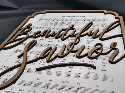 Beautiful Savior 10&quot;x14&quot;  Hymn 3D Wall