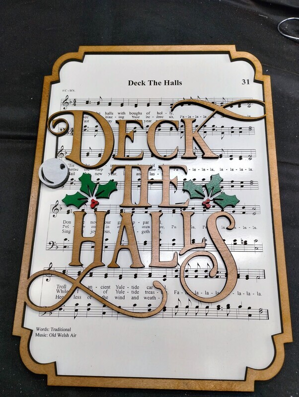 Deck The Halls Hymn 10&quot;x14&quot; 3D Wall Art
