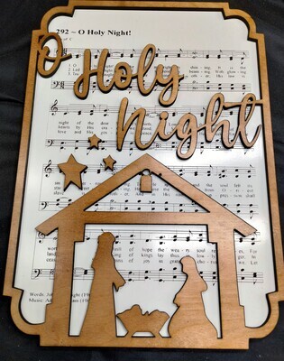 O Holy Night Hymn 10&quot;x14&quot; 3D Wall Art