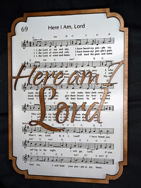 Here I am Lord Hymn 10&quot;x14&quot; 3D Wall