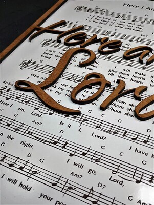 Here I am Lord Hymn 10&quot;x14&quot; 3D Wall