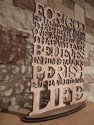 For God so loved the world John 3:16 3D Art