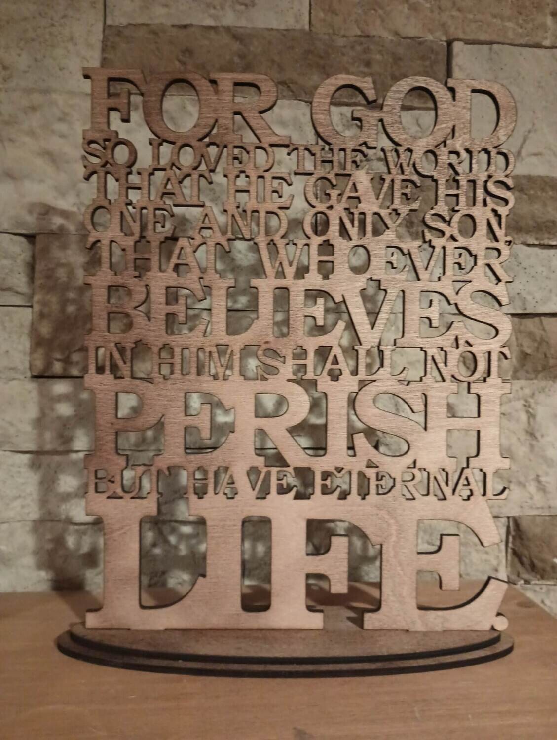 For God so loved the world John 3:16 3D Art