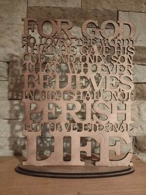 For God so loved the world John 3:16 3D Art