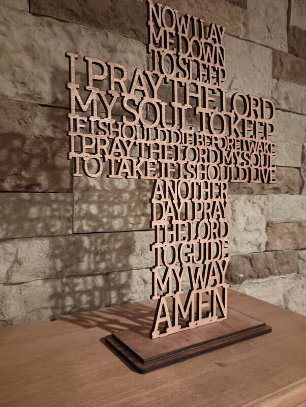 Now I Lay Me Down To Sleep Cross 3D Art