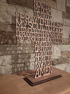 Now I Lay Me Down To Sleep Cross 3D Art