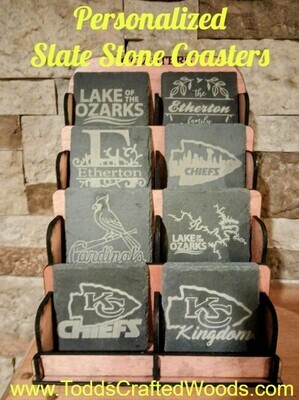 4&quot; Slate Coasters Personalized
