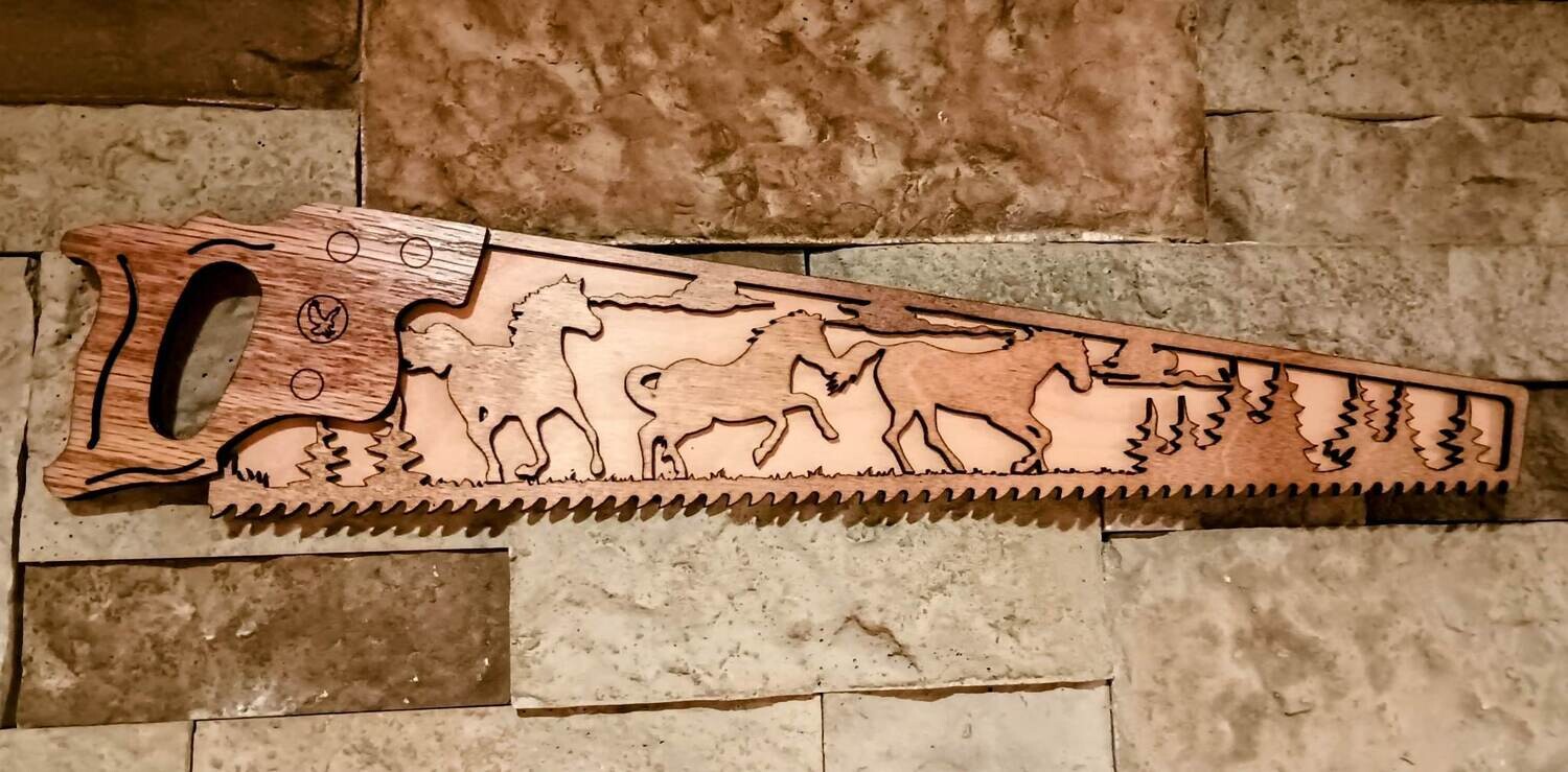 Wildlife Handsaw, Which Sign would you like?: Horses