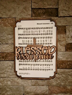 Blessed Assurance  Hymn 10&quot;x14&quot; 3D Wall Art