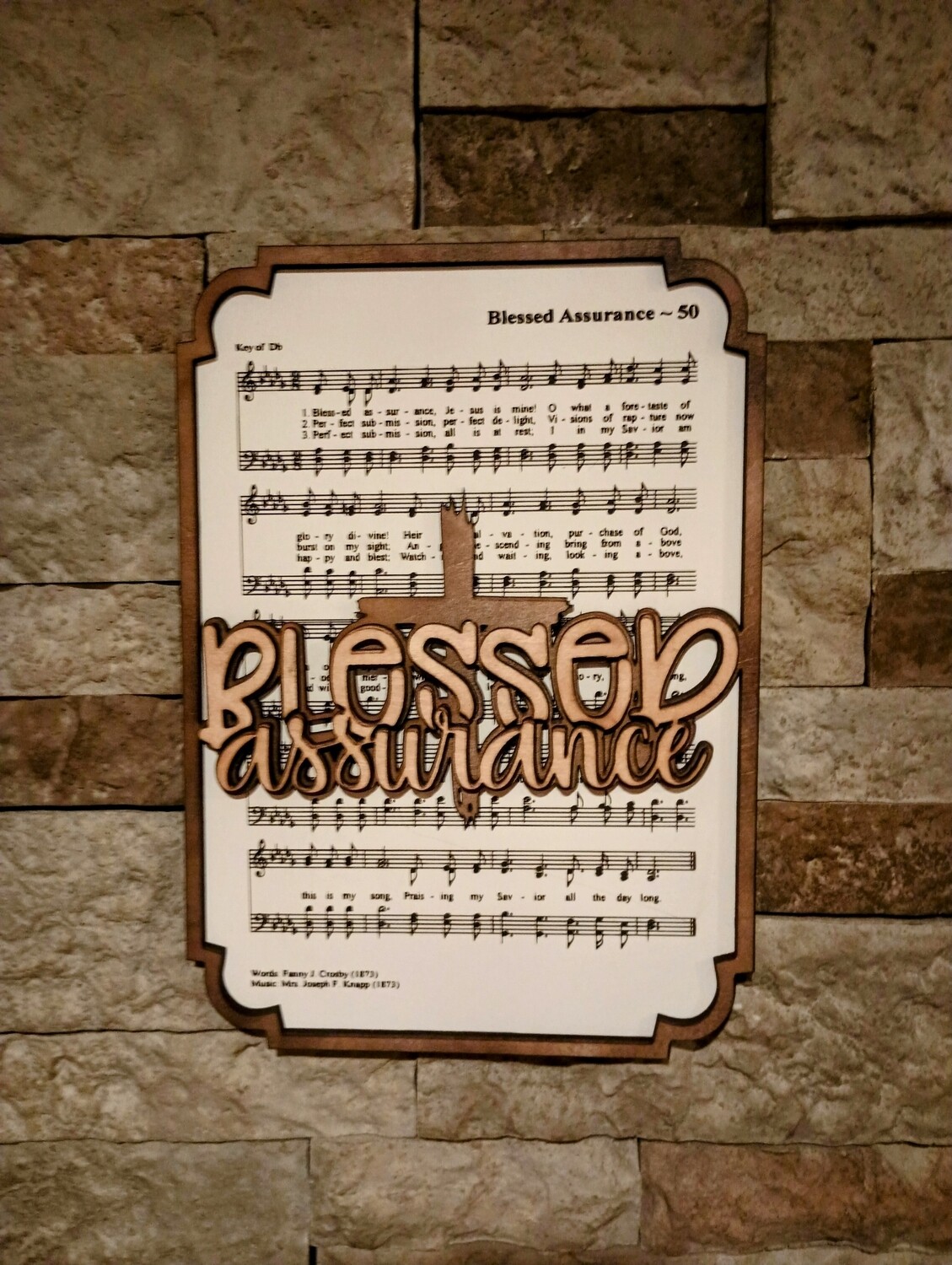 Blessed Assurance  Hymn 10&quot;x14&quot; 3D Wall Art