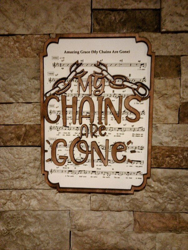 Amazing Grace My Chains are Gone Hymn 10&quot;x14&quot; 3D Wall Art
