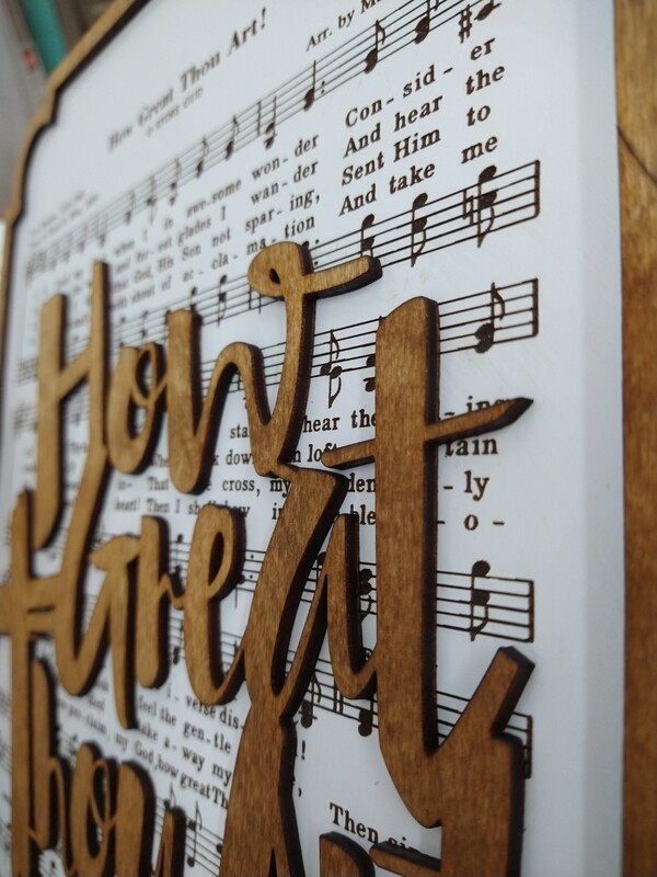 How Great thou Hymn 10"x14" 3D Wall Art