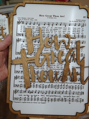 How Great thou Hymn 10&quot;x14&quot; 3D Wall Art