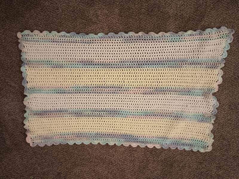Cozy Handmade Crocheted Baby Blanket