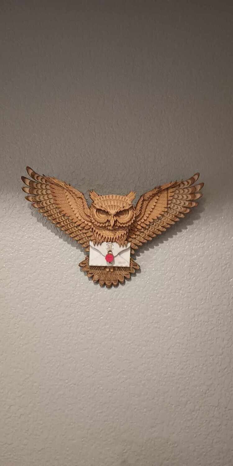Owl With Letter  3D Wall Art