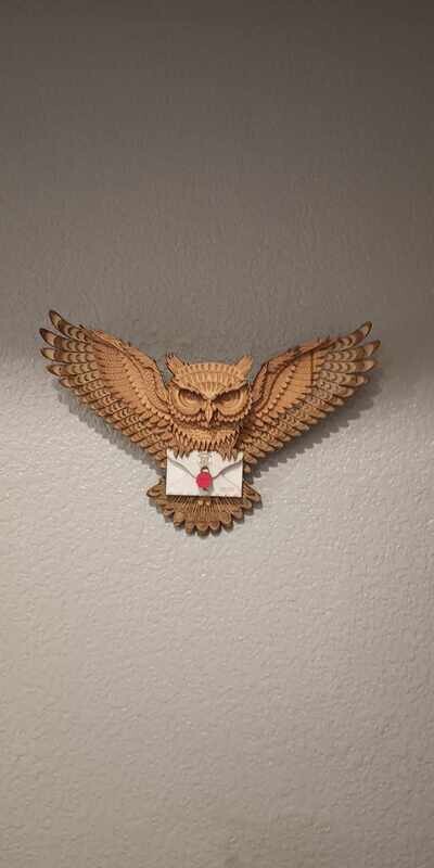 Owl With Letter  3D Wall Art